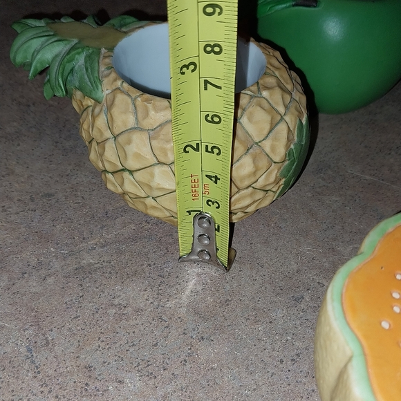 Party Light Ceramic Tealight candle holders peach, pineapple, cantaloupe & Apple - Picture 5 of 12